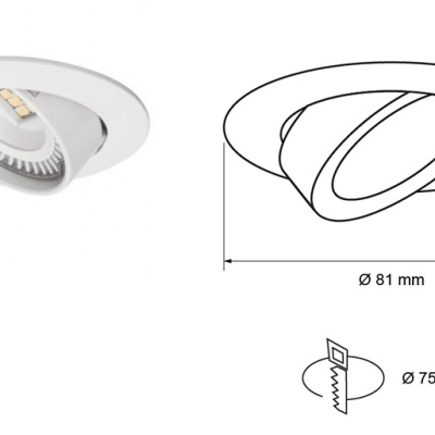 Suport spot incastrat